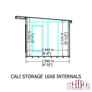 16x8 insulated Garden Studio Office and Store Pent Roof