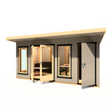 16x8 insulated Garden Studio Office and Store Pent Roof