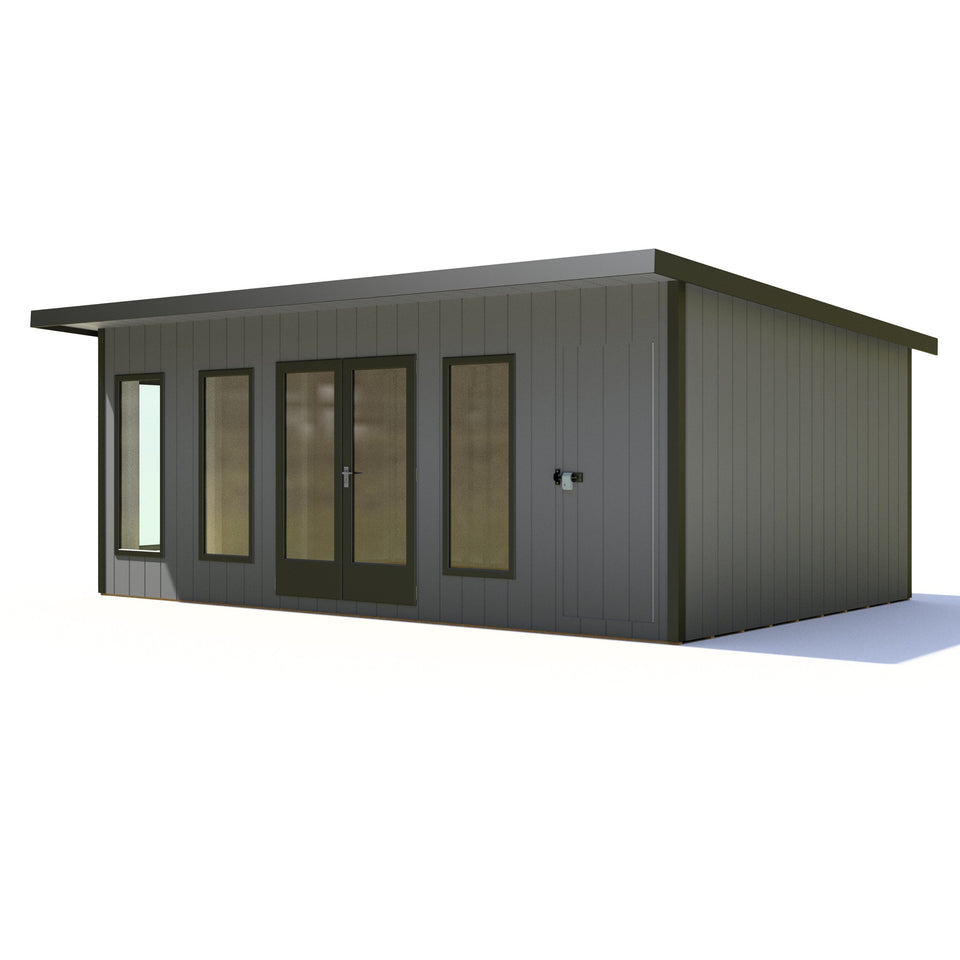 20x12 insulated Garden Studio Office and Store Pent Roof