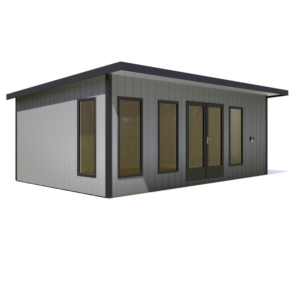 20x12 insulated Garden Studio Office and Store Pent Roof