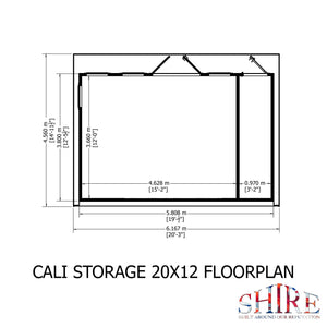 20x12 insulated Garden Studio Office and Store Pent Roof