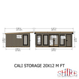 20x12 insulated Garden Studio Office and Store Pent Roof