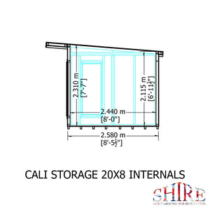 20x8 insulated Garden Studio Office and Store Pent Roof