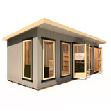 20x8 insulated Garden Studio Office and Store Pent Roof
