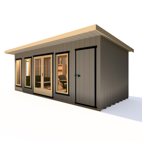 20x8 insulated Garden Studio Office and Store Pent Roof