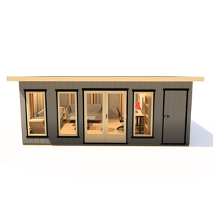 20x12 insulated Garden Studio Office and Store Pent Roof
