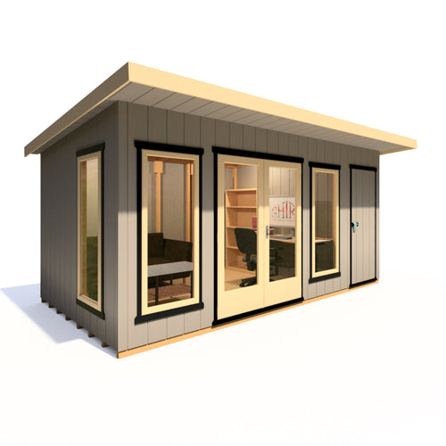 16x8 insulated Garden Studio Office and Store Pent Roof