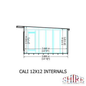 12x12 insulated Garden Studio Office Pent Roof