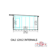 12x12 insulated Garden Studio Office Pent Roof