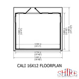 16x12 insulated Garden Studio Office Pent Roof