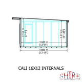 16x12 insulated Garden Studio Office Pent Roof