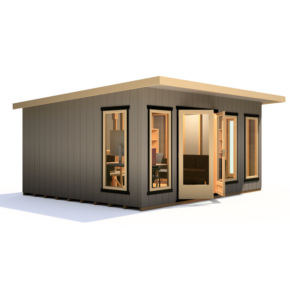 16x12 insulated Garden Studio Office Pent Roof