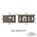 16x12 insulated Garden Studio Office Pent Roof