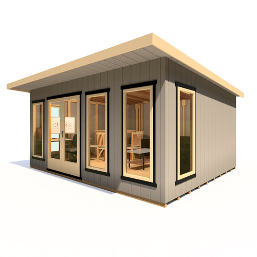 16x12 insulated Garden Studio Office Pent Roof