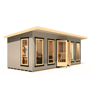 20x8 insulated Garden Studio Office Pent Roof
