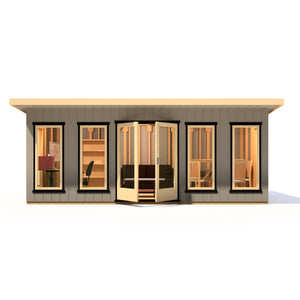 20x8 insulated Garden Studio Office Pent Roof