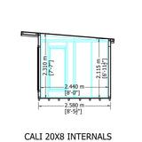 20x8 insulated Garden Studio Office Pent Roof