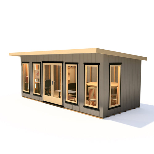 20x8 insulated Garden Studio Office Pent Roof