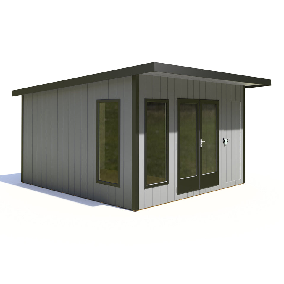12x12 insulated Garden Studio Office Pent Roof