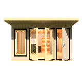 12x12 insulated Garden Studio Office Pent Roof