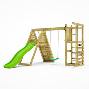 Climber Climbing Frame with swing rope ladder and climbing wall