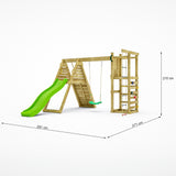 Climber Climbing Frame with swing rope ladder and climbing wall
