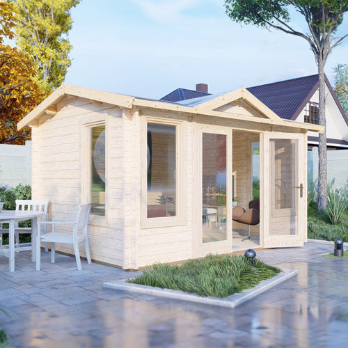 Shire Clockhouse 10Gx12 Log Cabin 44mm thick timber cladding