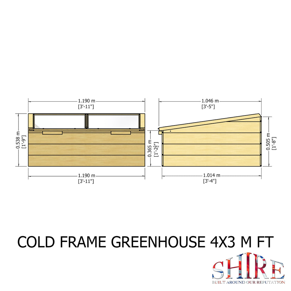 4x3 Cold Frame Planter