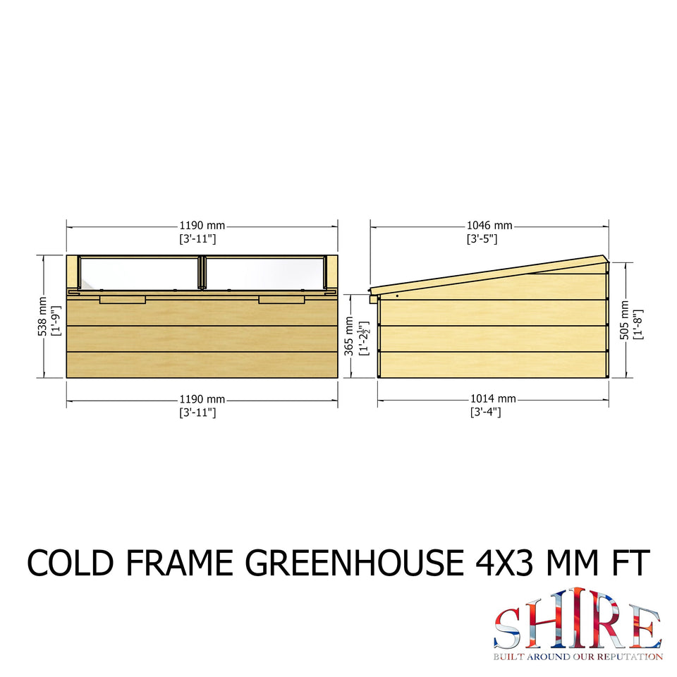 4x3 Cold Frame Planter