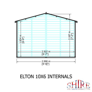 Elton 10x6 Summerhouse 12mm Shiplap cladding