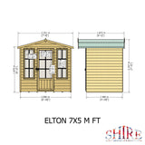 Elton 7x5 Summerhouse 12mm Shiplap