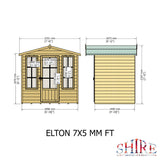 Elton 7x5 Summerhouse 12mm Shiplap