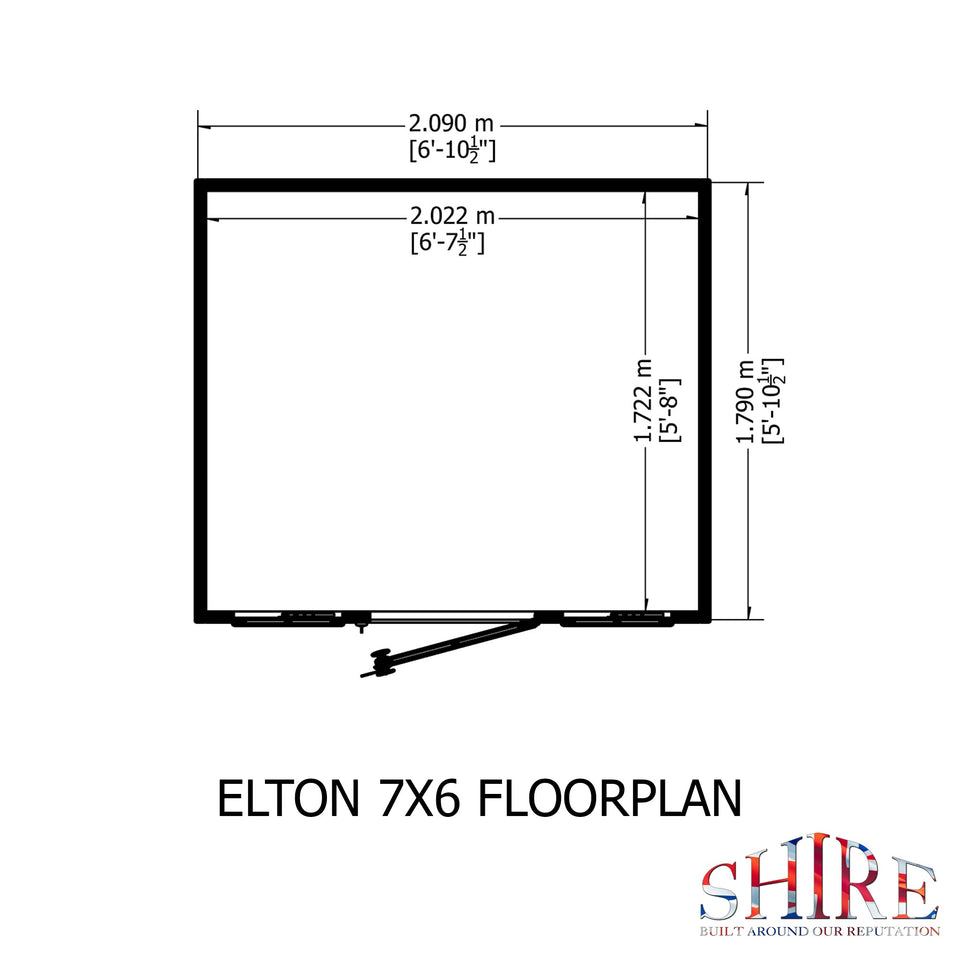 Elton 7x6 Summerhouse 12mm Shiplap