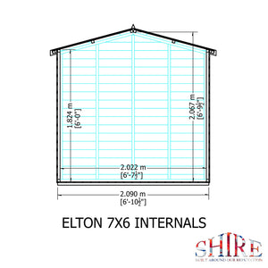 Elton 7x6 Summerhouse 12mm Shiplap