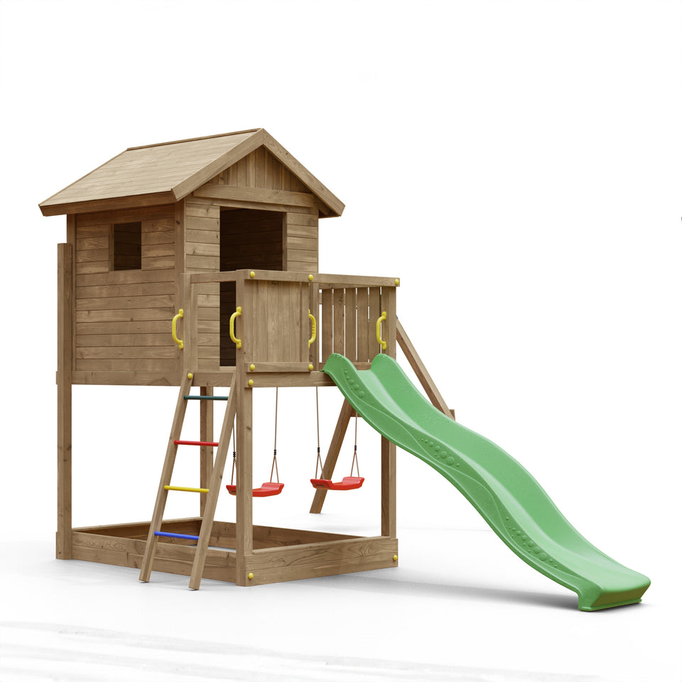 Galaxy Climbing Frame Playhouse with Swings and Slide