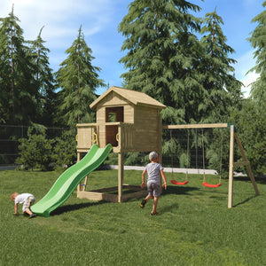 Galaxy Climbing Frame Playhouse with Swings and Slide