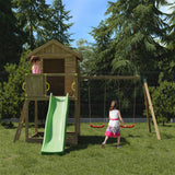 Galaxy Climbing Frame Playhouse with Swings and Slide