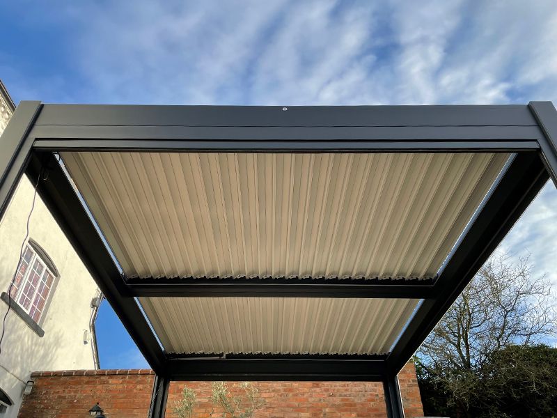 Eclipse Outdoor Gazebo 6m by 3m. With electric louvered roof. Great value £5999!