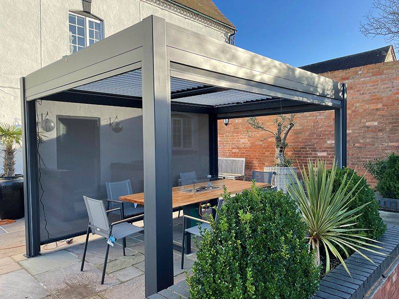 Eclipse Outdoor Gazebo 3.5m by 5m. With electric louvered roof. Great value £5999!