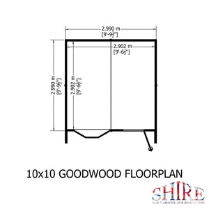 Goodwood 10x10 Style C Summerhouse 12mm Shiplap