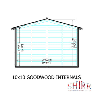 Goodwood 10x10 Style C Summerhouse 12mm Shiplap