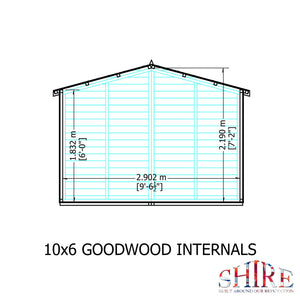Goodwood 10x6 Style C Summerhouse 12mm Shiplap