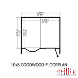 Goodwood 10x8 Style C Summerhouse 12mm Shiplap