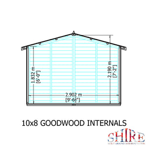 Goodwood 10x8 Style C Summerhouse 12mm Shiplap