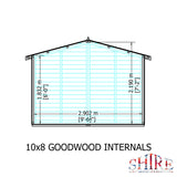 Goodwood 10x8 Style C Summerhouse 12mm Shiplap