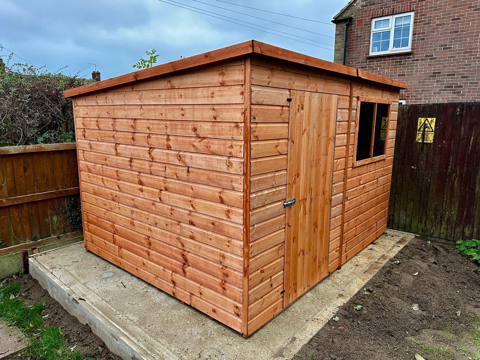 Caldey Single Door 10x8 style D 12mm Shiplap Garden Shed
