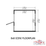 8x8 Iceni Potting Shed Style A single door 12mm Shiplap