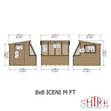 8x8 Iceni Potting Shed Style A single door 12mm Shiplap