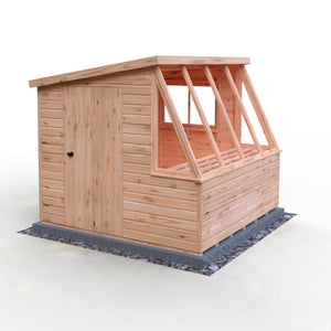 8x8 Iceni Potting Shed Style A single door 12mm Shiplap