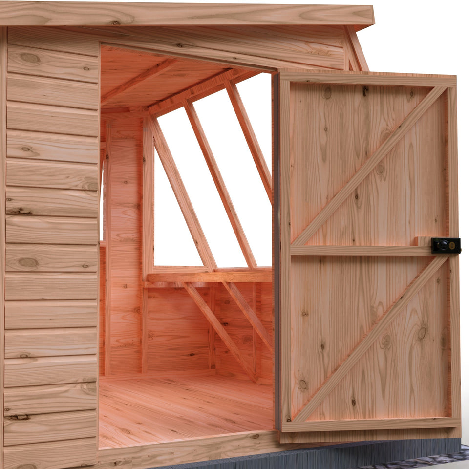 8x8 Iceni Potting Shed Style A single door 12mm Shiplap
